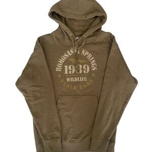 Techstyles Homosassa Springs Green Khaki Graphic Men’s Cotton Hoodie Streetstyle